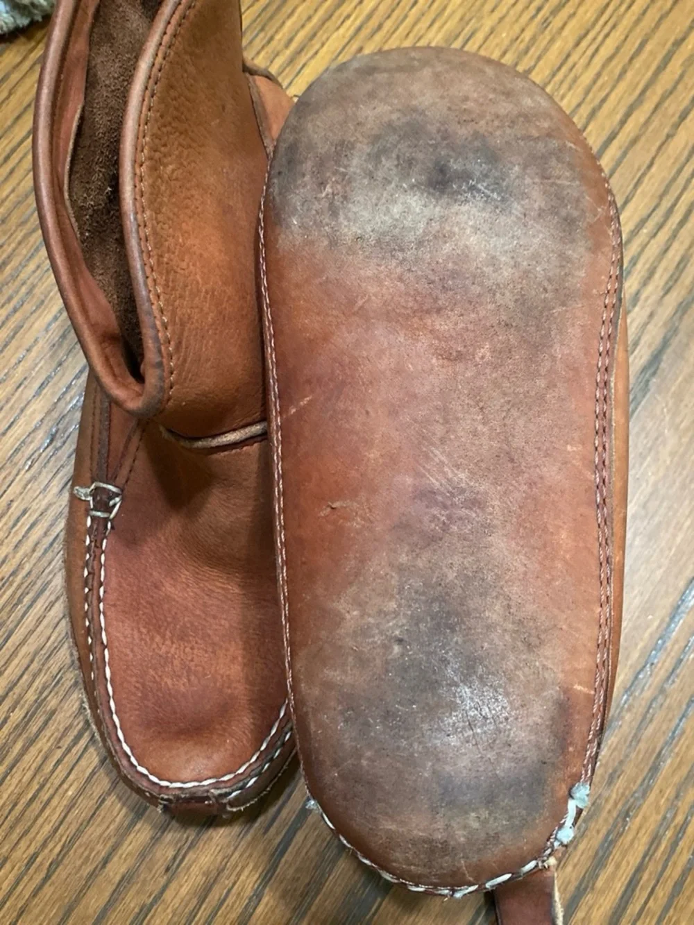 Cabela's Brown Leather Slip-On Moc Toe Boots